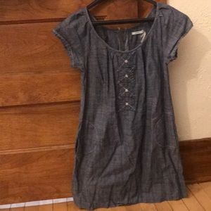 Denim Short Sleeved Mini Dress